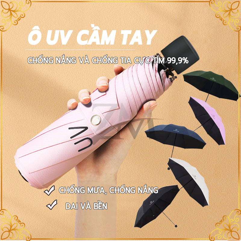Ô gấp gọn che nắng,Dù Che Mưa Ngăn Nắng Ngăn Tia UV,che mưa ô dù có lớp chống tia UV bảo vệ da