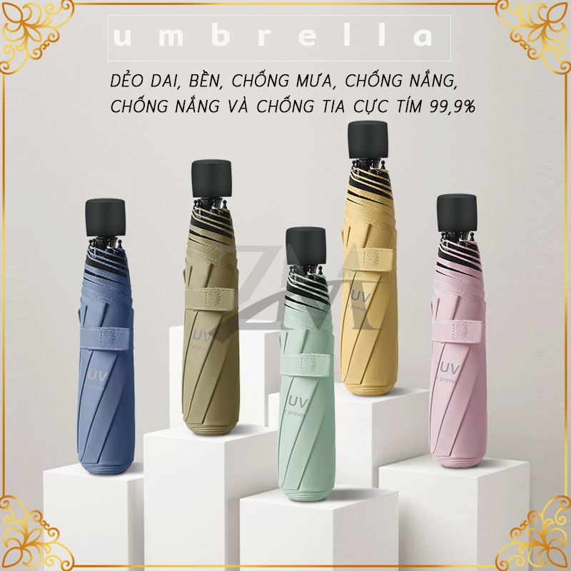Ô gấp gọn che nắng,Dù Che Mưa Ngăn Nắng Ngăn Tia UV,che mưa ô dù có lớp chống tia UV bảo vệ da
