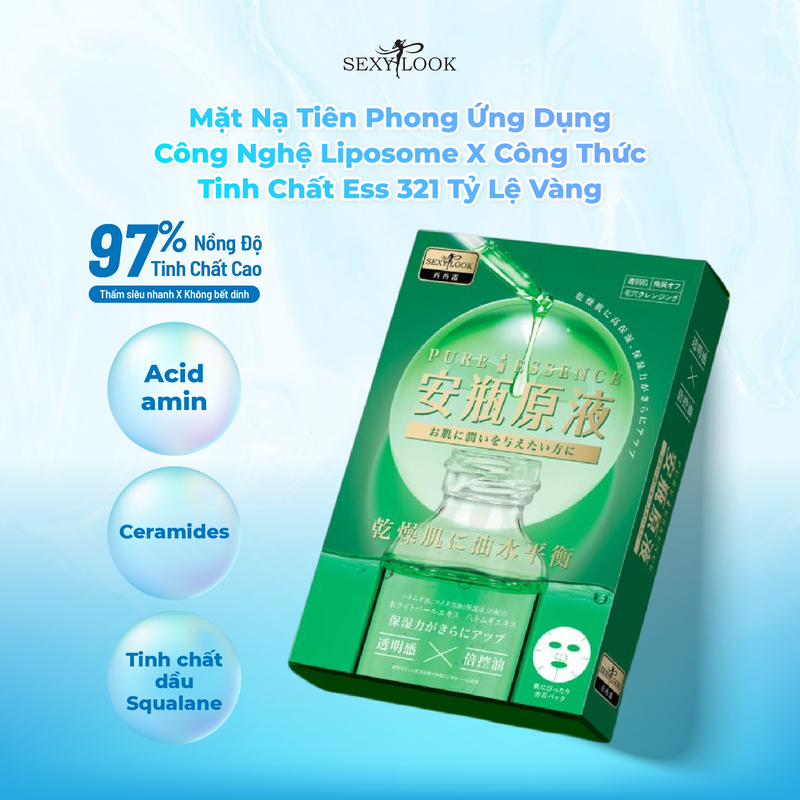 Mặt Nạ Tinh Dầu Giảm Mụn Dầu SEXYLOOK PURE ESSENCE OIL CONTROL MASK