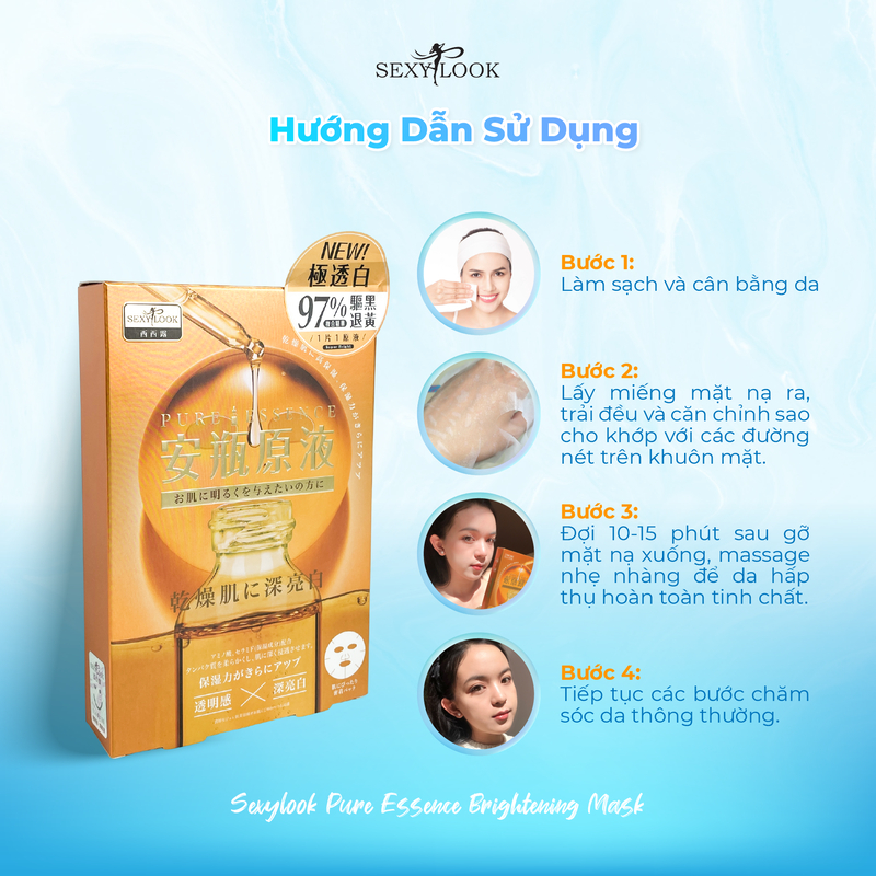 Mặt Nạ Tinh Dầu Dưỡng Trắng SEXYLOOK PURE ESSENCE BRIGHTENING MASK