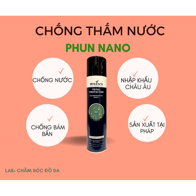 CHAI XỊT CHỐNG THẤM NANO WREN'S CHÍNH HÃNG CHÂU ÂU 100%
