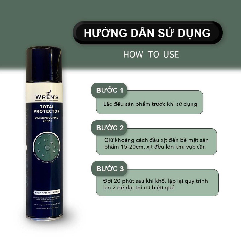 CHAI XỊT CHỐNG THẤM NANO WREN'S CHÍNH HÃNG CHÂU ÂU 100%