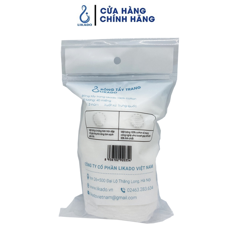 Bông tẩy trang Liakdo 40 miếng