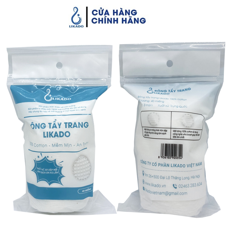 Bông tẩy trang Liakdo 40 miếng