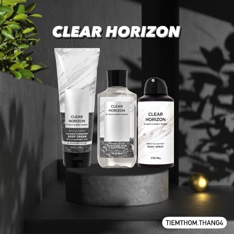 •𝐂𝐥𝐞𝐚𝐫 𝐇𝐨𝐫𝐢𝐳𝐨𝐧• Bath & Body Works - Sản phẩm dưỡng và xịt thơm toàn thân dành cho nam