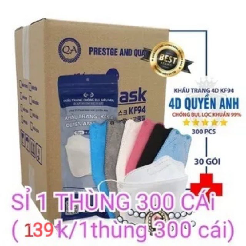 ( sỉ 300 chiếc) -khẩu trang KF94 quyền anh/ khẩu trang 4d quyền anh