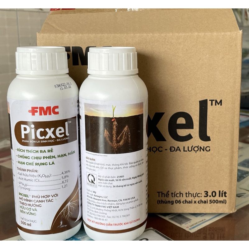 Picxel (Chai 500ml) FMC - Kích thích ra rễ, chống chịu phèn mặn hạn, chống rụng lá