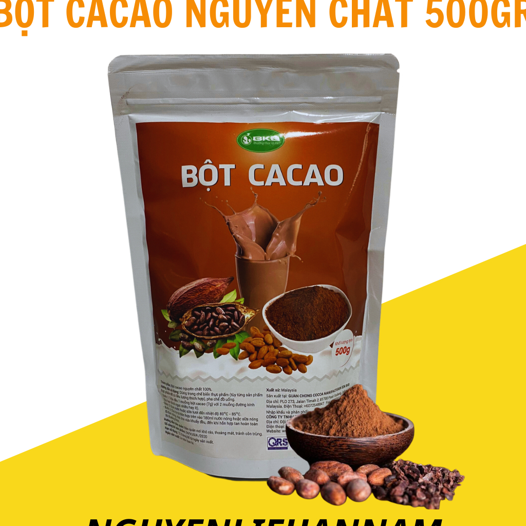 Bột cacao nguyên chất túi 500gr