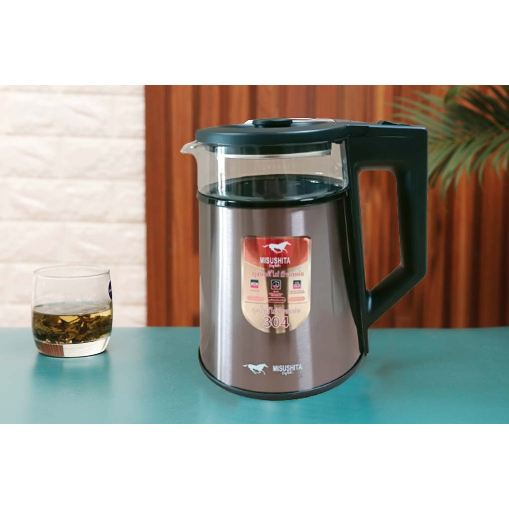 Bình đun siêu tốc MISUSHITA 2.0 lít MS-2329   BẢO HÀNH CHÍNH HÃNG 12 THÁNG