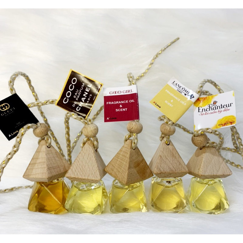 Tinh dầu treo xe ô tô 100% tự nhiên giúp diệt khuẩn khử mùi hôi có hương thơm dịu nhẹ