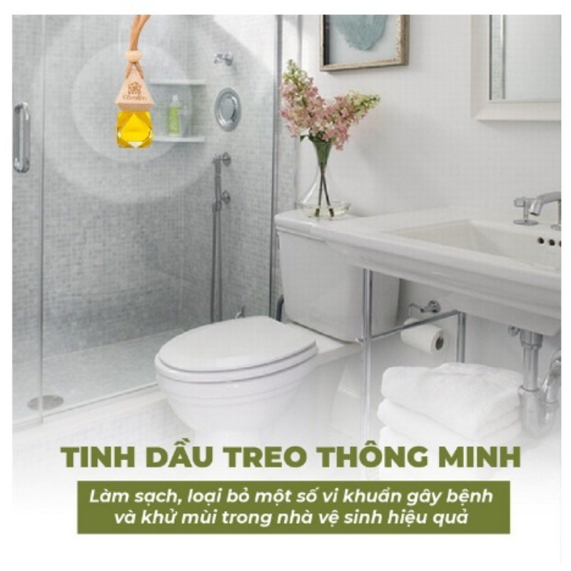 Tinh dầu treo xe ô tô 100% tự nhiên giúp diệt khuẩn khử mùi hôi có hương thơm dịu nhẹ