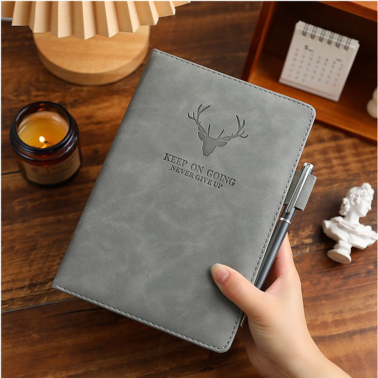 Sổ Bìa Da Con Hươu A5 96 Trang