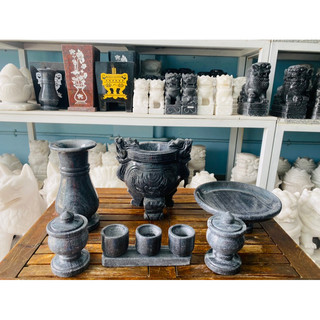 Combo trọn bộ thờ cúng đá Vân đen