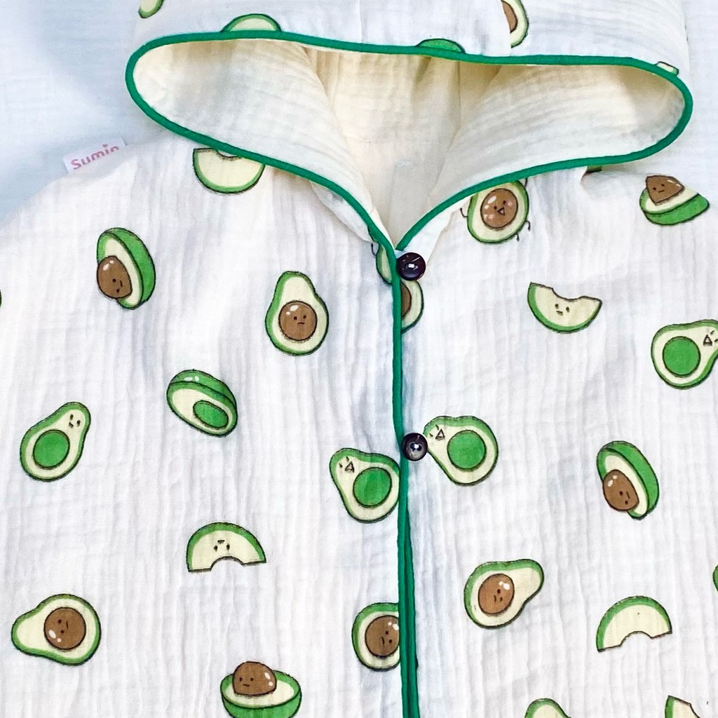 Áo choàng xô Muslin 4 lớp cho bé Sumin, áo khoác chống nắng cho bé