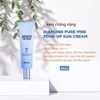 Kem chống nắng kim cương Pretty Skin Diamond Pure Pink Tone-up Sun Cream 50ml