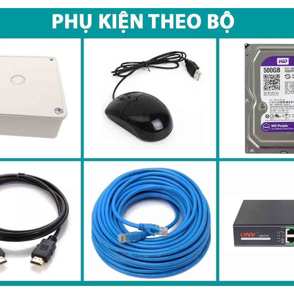 Bộ Camera Giám Sát IP POE Hikvision 4 Kênh 4.0MP Có Màu Ban Đêm Tích Hợp Mic Thu Âm