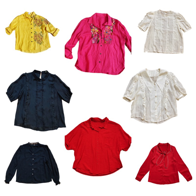 Áo sơ mi nữ L,XL size to 2hand