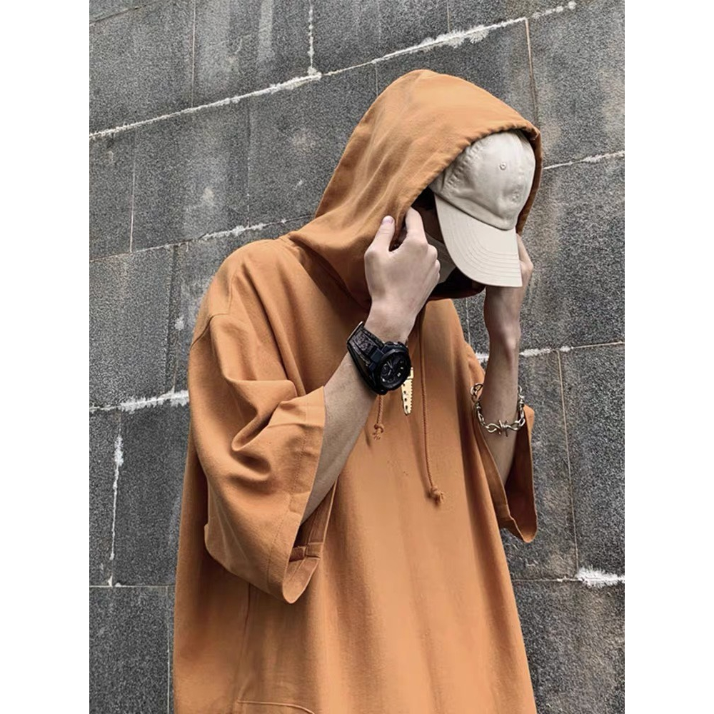 Áo thun tay lỡ unisex nam nữ đều mặc được, CÓ MŨ phong cách streetwear đủ màu, size 40-85kg,Uzangshop