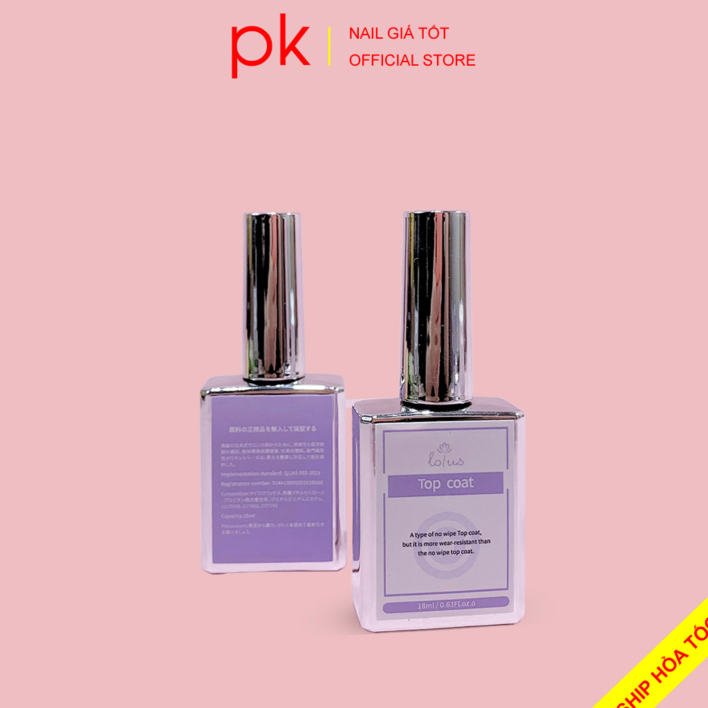 Top coat, sơn bóng lotus cao cấp chai 18ml