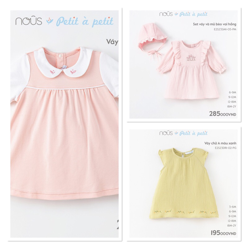 váy cho bé từ 3m-2y
