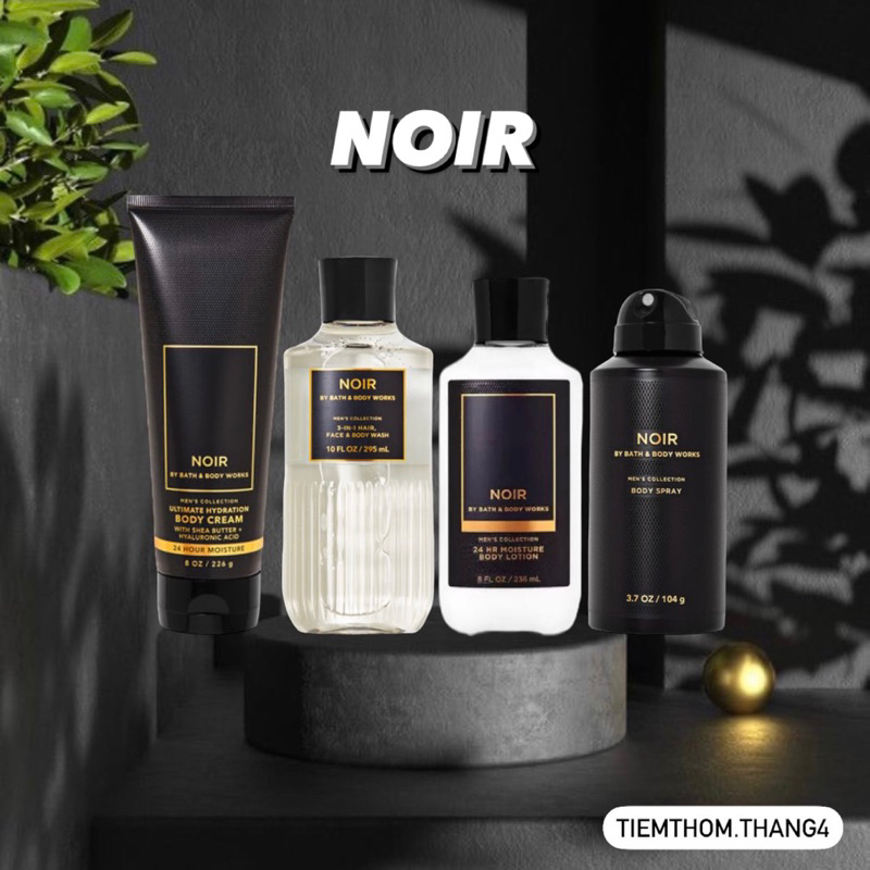 •𝐍𝐨𝐢𝐫• Bath & Body Works - Sản phẩm dưỡng và xịt thơm toàn thân dành cho nam