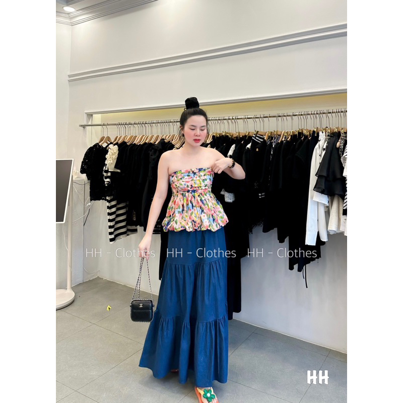 h3-Set cvay bò áo quây hoa chun sau đẹp dã man luôn mn ơi, riêng mã này nhanh còn chậm hết sạch luôn ấy
