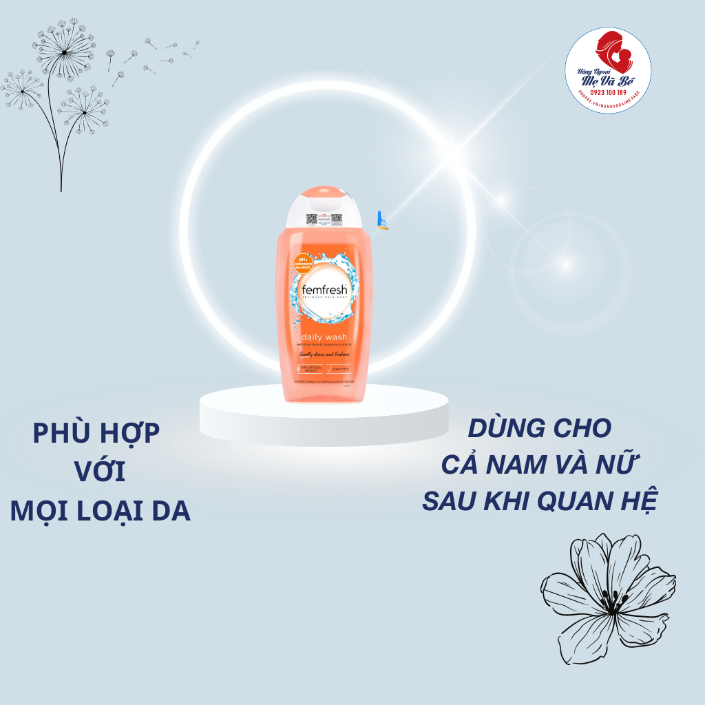 Dung dịch vệ sinh phụ nữ Femfresh Daily Intimate Wash 250ml - hàng UK - Anh