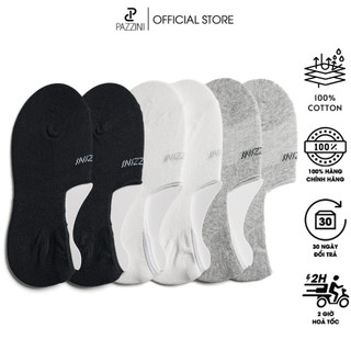 Tất lười nam nữ trơn PAZZINI có đệm cao su chống trượt, tất đi giày lười unisex, vải cotton mềm mại thoáng mát - VL001.