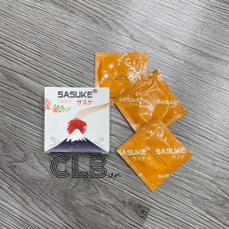 Bao Cao Su Sasuke Ultrathin Trắng Siêu Mỏng Trong Suốt Nhiều Gel Chính Hãng