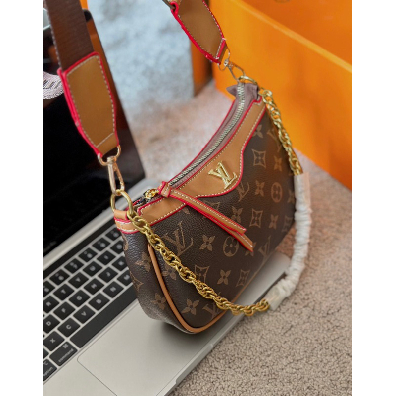 Túi đeo chéo kẹp nách lv dây bảng 21cm ảnh thật ạ