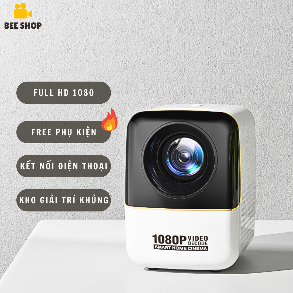 Máy Chiếu Phim Mini H1 Beemi Thiết Bị Chiếu Màn Hình Điện Thoại Chính Hãng Bee Shop B204
