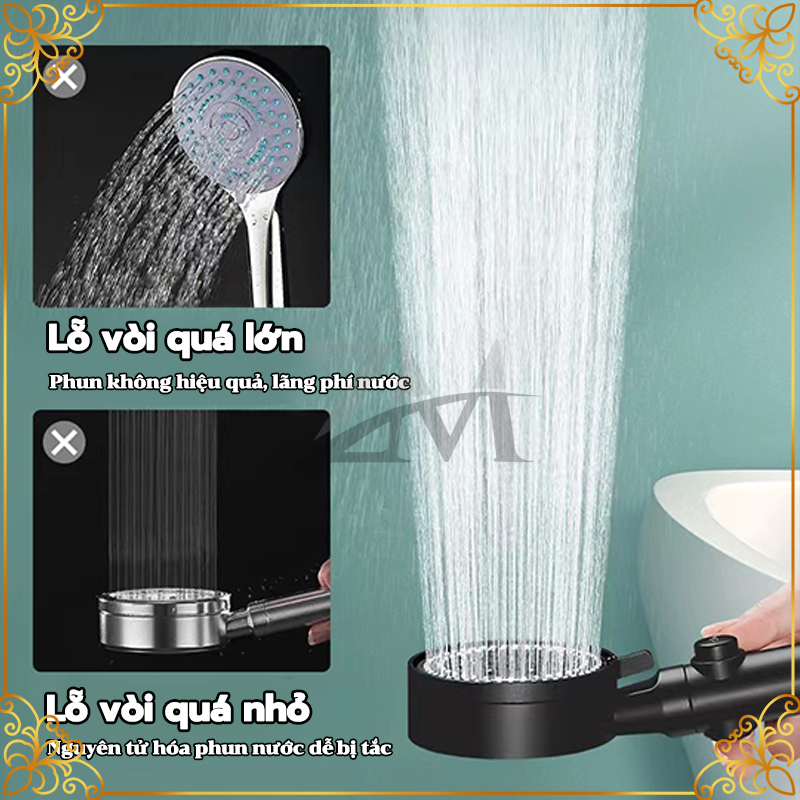Vòi Sen Tăng Áp, Cao Cấp Không Gỉ,Vòi Hoa Sen Siêu Mạnh,Tiết Kiệm Nước Thông Minh