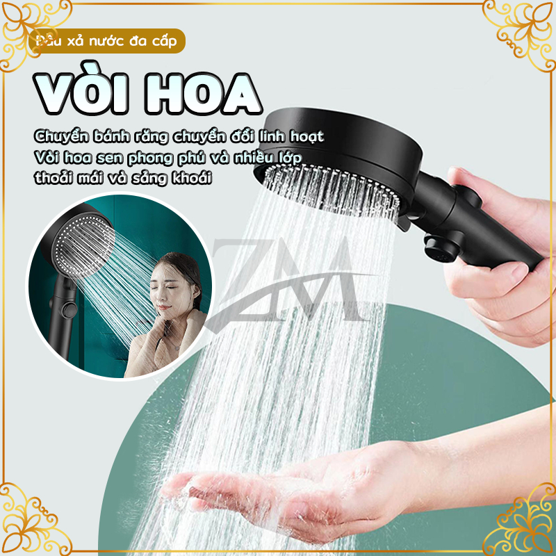 Vòi Sen Tăng Áp, Cao Cấp Không Gỉ,Vòi Hoa Sen Siêu Mạnh,Tiết Kiệm Nước Thông Minh