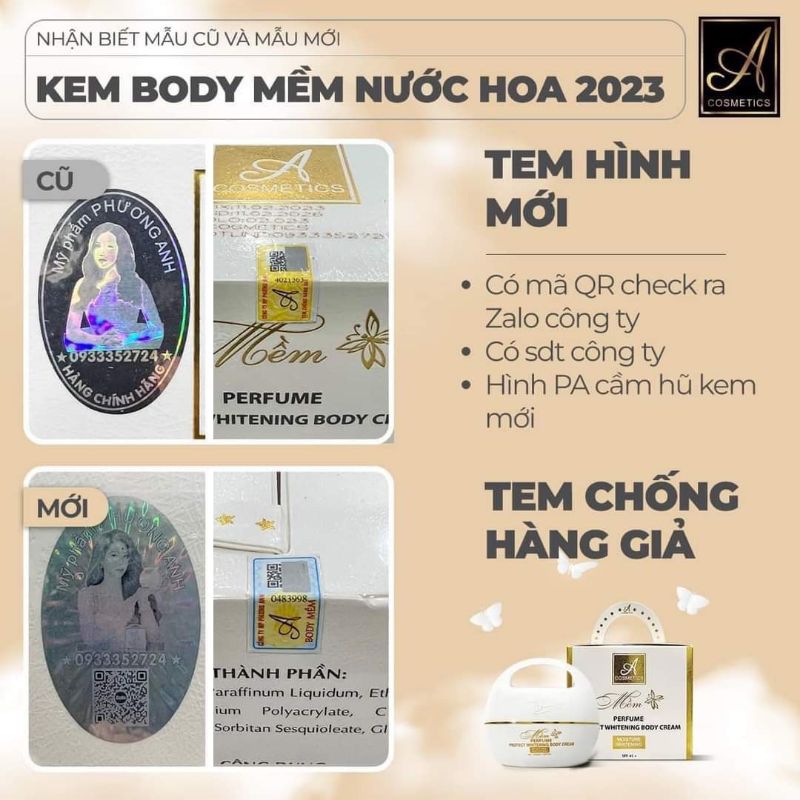 BODY MỀM NƯỚC HOA A COSMETICS