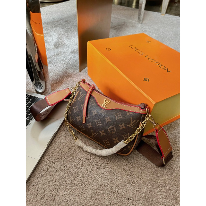 Túi đeo chéo kẹp nách lv dây bảng 21cm ảnh thật ạ