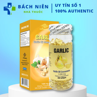 Viên tinh dầu Tỏi Garlic Oil Concentrate Nuhealth Mỹ lọ 300 viên , tinh dầu Tỏi giảm mỡ máu