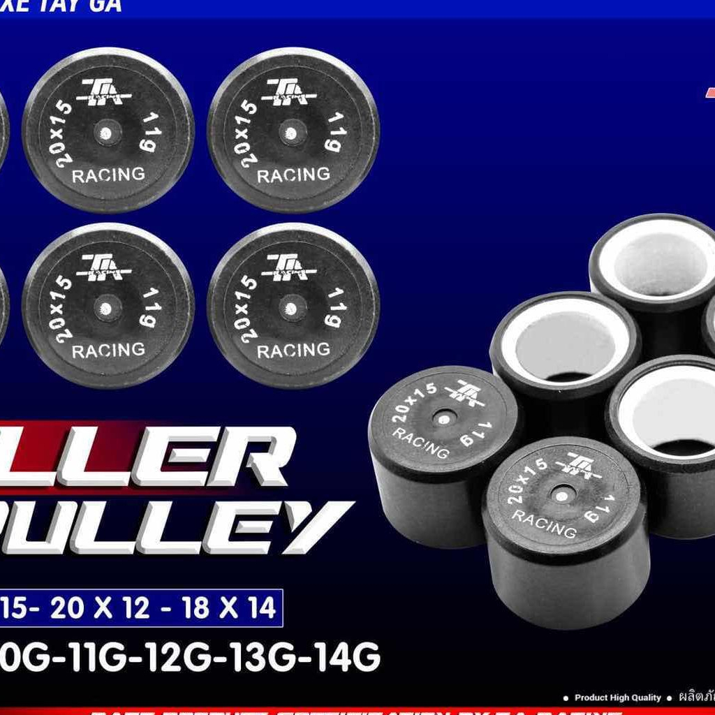 Bi nòi xe tay ga honda 110- TA racing,bi đen Lưng -20X15-20X12-18X14