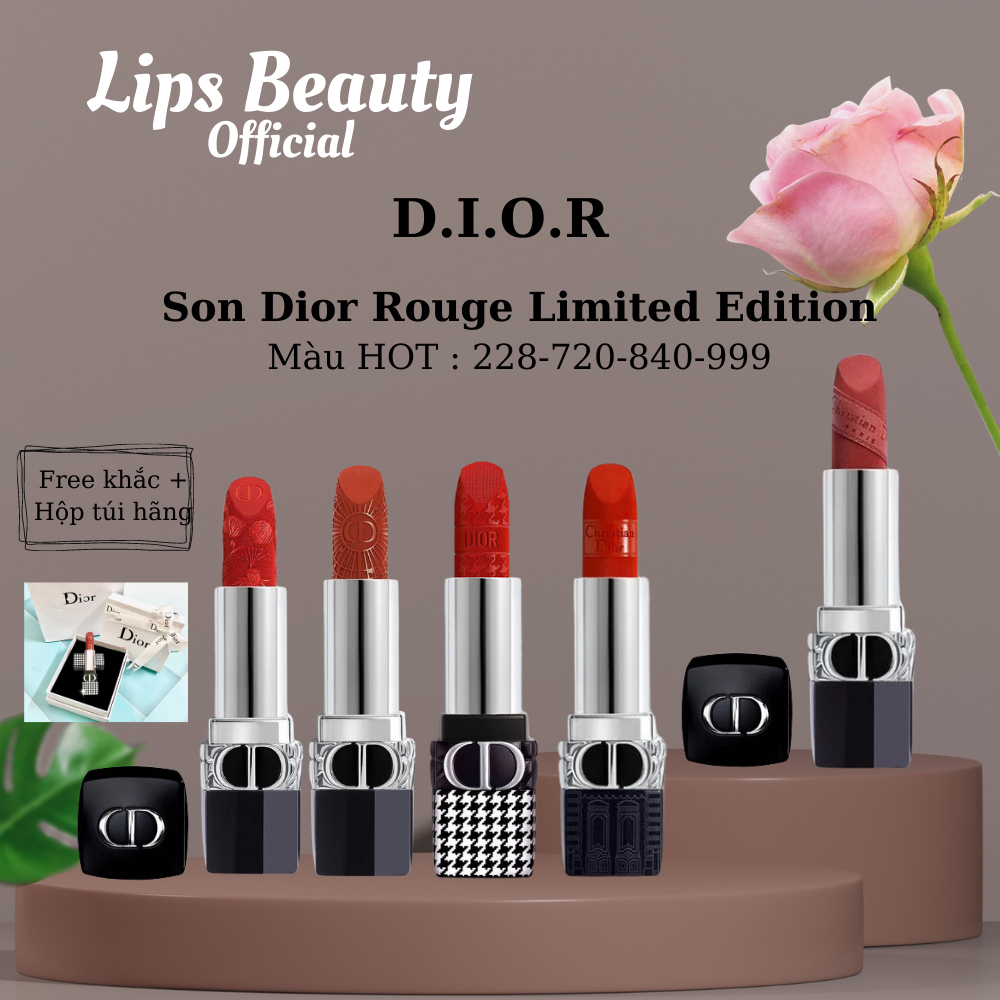 [LIMITED] Son Dior Rouge full size, bản Limited, Velvet, Matte siêu Sang chảnh, chuẩn auth, Lips Bea