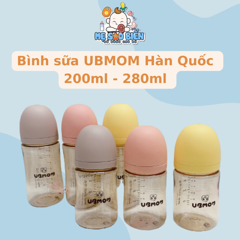 Bình sữa 200ml 280ml UBMOM Hàn Quốc (Mẫu 2021)