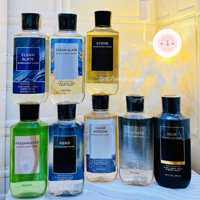 •𝐍𝐨𝐢𝐫• Bath & Body Works - Sản phẩm dưỡng và xịt thơm toàn thân dành cho nam