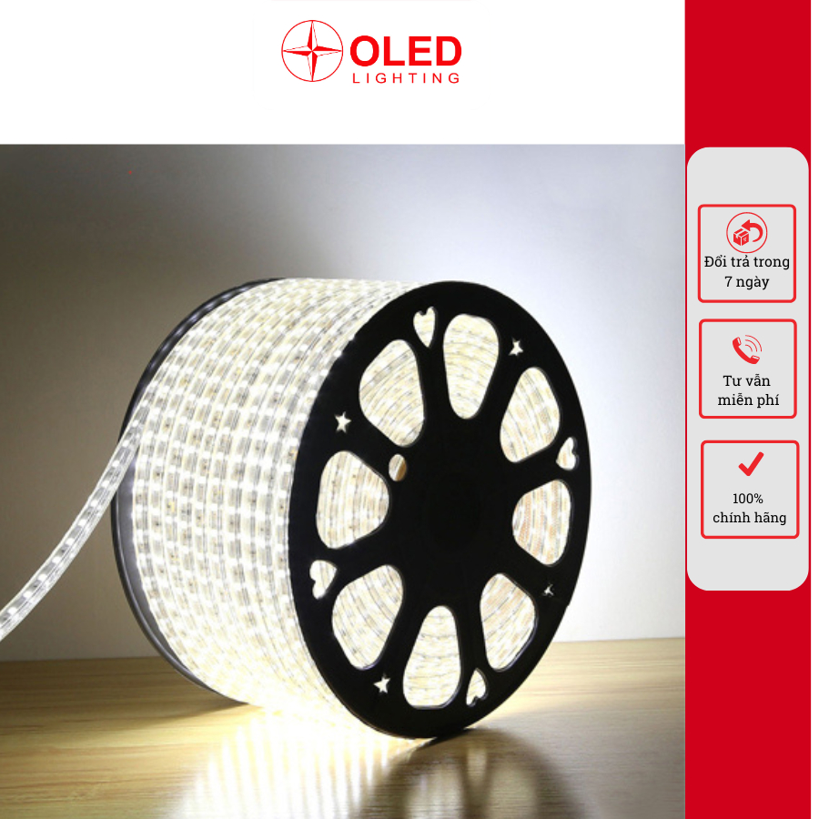 Đèn led dây 2H-2835-156 hắt trần 2 hàng cao cấp, trang trí,quấn cây,chống nước,bụi-bảo hành 12 tháng, Oled Lighting