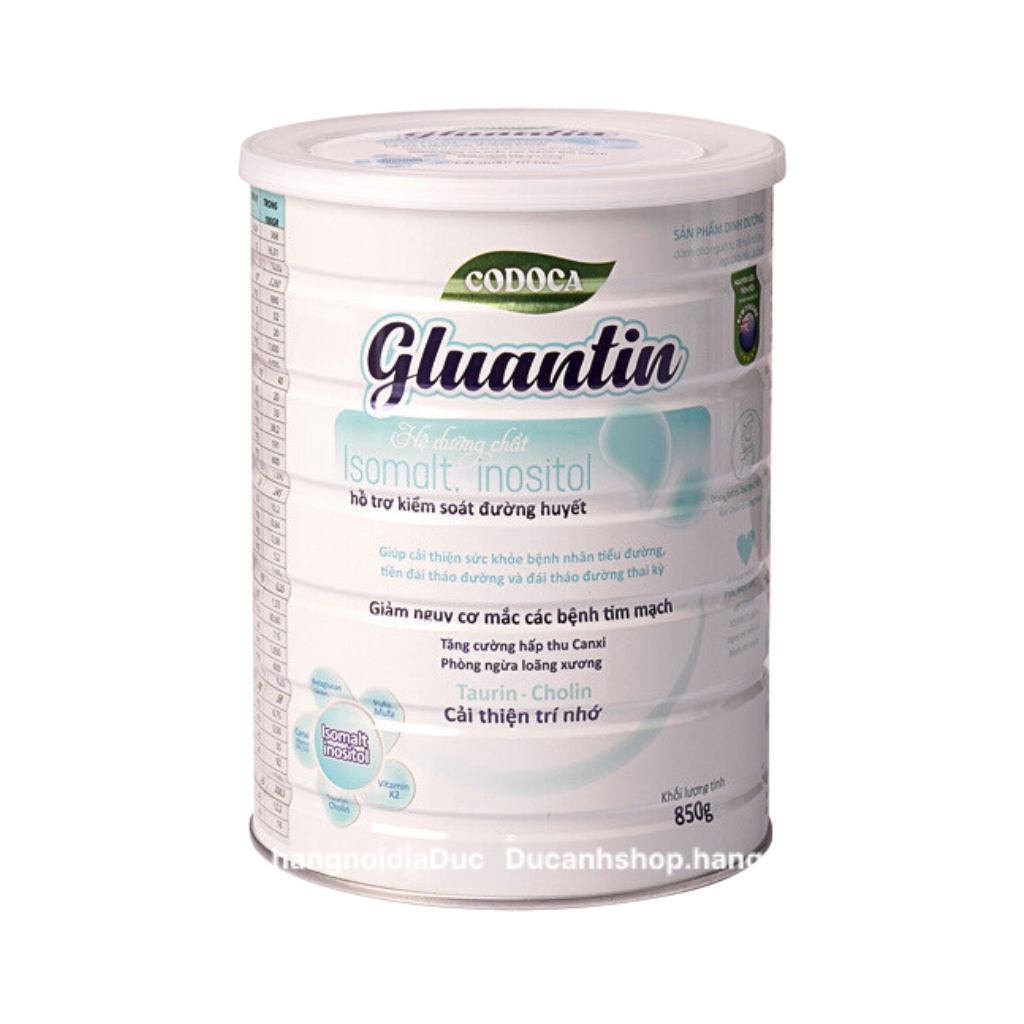 Sữa cho người tiểu đường Codoca Gluantin 850g vị vani thơm ngon dễ uống
