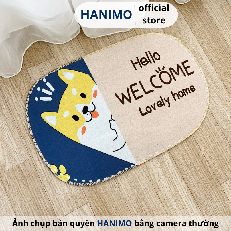 Thảm lau chân nhà bếp HANIMO đế cao su chống trơn trượt 40x60cm CBL01