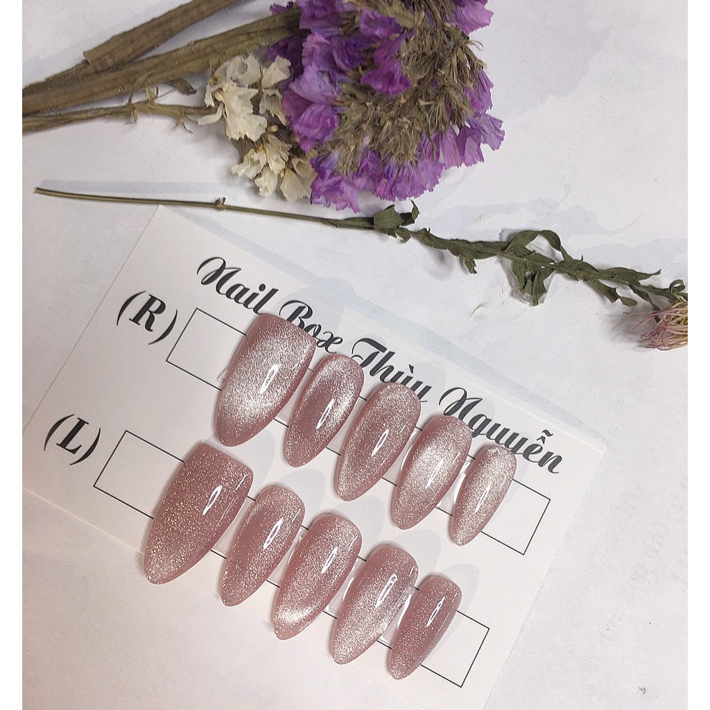 Nailbox thiết kế mắc mèo thạch tím số 3 kèm keo dũa nail