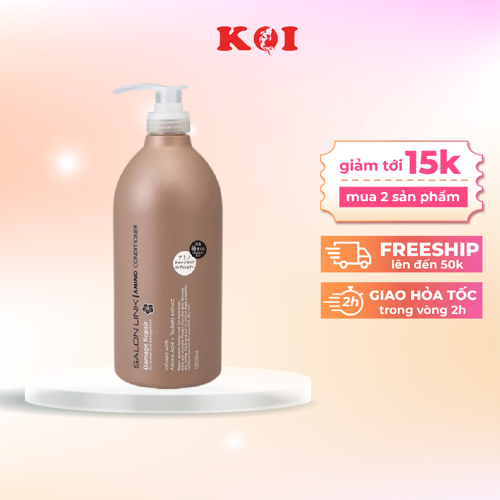 Dầu gội đầu phục hồi hư tổn và dưỡng tóc Kumano Salon Link Amino Damage Repair Shampoo 1000ml