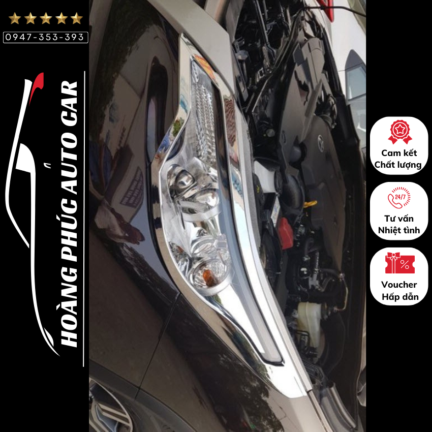Ốp viền đèn pha hậu xe Toyota Fortuner 2017- 2018- 2019- 2020- 2021- 2022