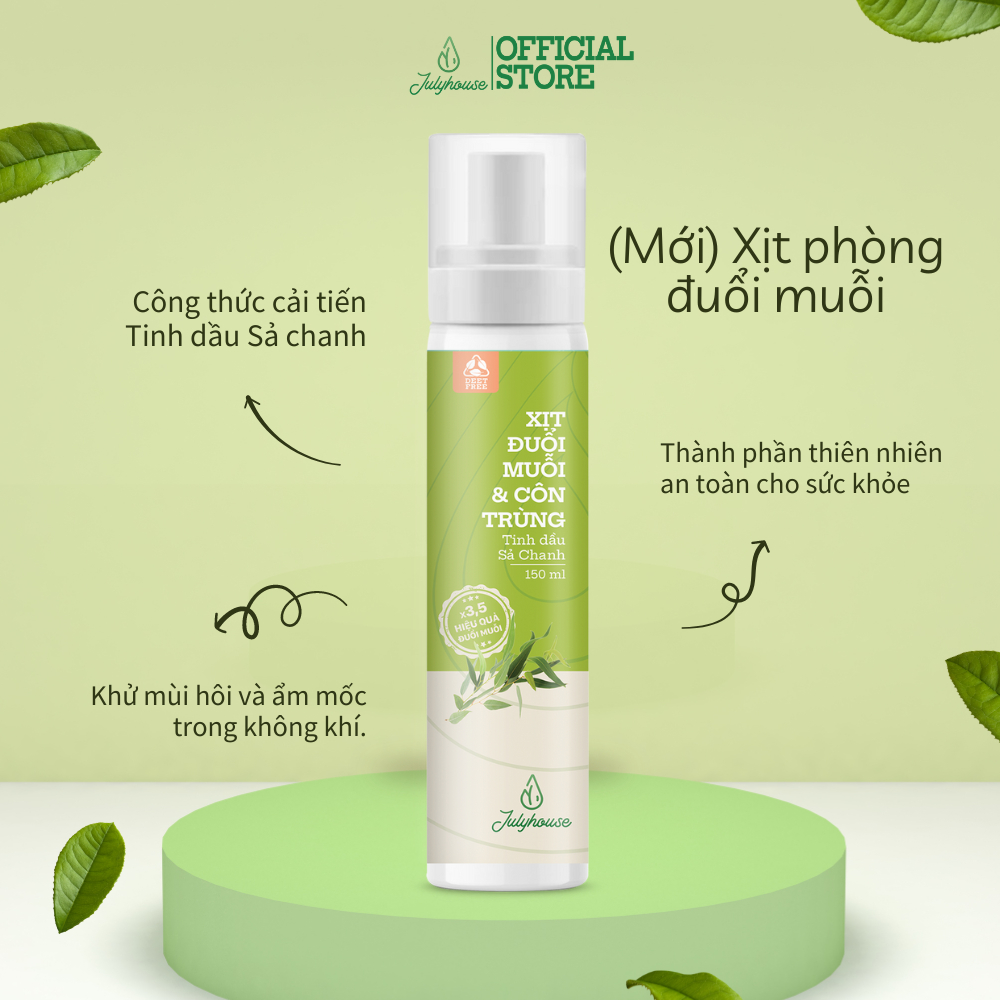 Mới Xịt phòng đuổi muỗi Julyhouse 20ml 150m công thức cải tiến mới tinh