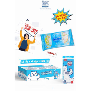 Thùng 48 hộp sữa Nestle gấu có đường 48*180ml