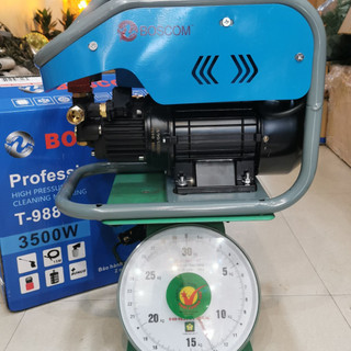 MÁY RỬA XE BOSCOM 3500W CÓ CHỈNH ÁP, BÁNH XE ĐẨY, DÂY RỬA 15M BẢO HÀNH 2 NĂM