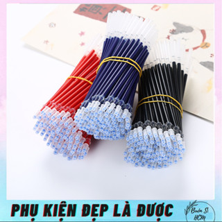  Set 10 ống mực thay thế bút gel bút nước văn phòng  3 màu Xanh – Đen – Đỏ  ruột viết gel ngòi bút 0,5mm 